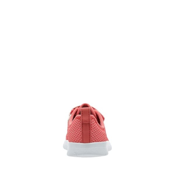Clarks Girls Ath Flux Toddler Trainers Coral | CA-8320567